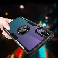 invisible bracket for huawei p30 mate 20 pro lite p20 honor 8x 10 9 plus play nova 3e 4e case clear acrylic cover magnet holder