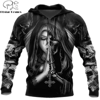 skull tattoo 3d all over printed fashion hoodies men hooded sweatshirt unisex zip pullover casual jacket tracksuit dw0233