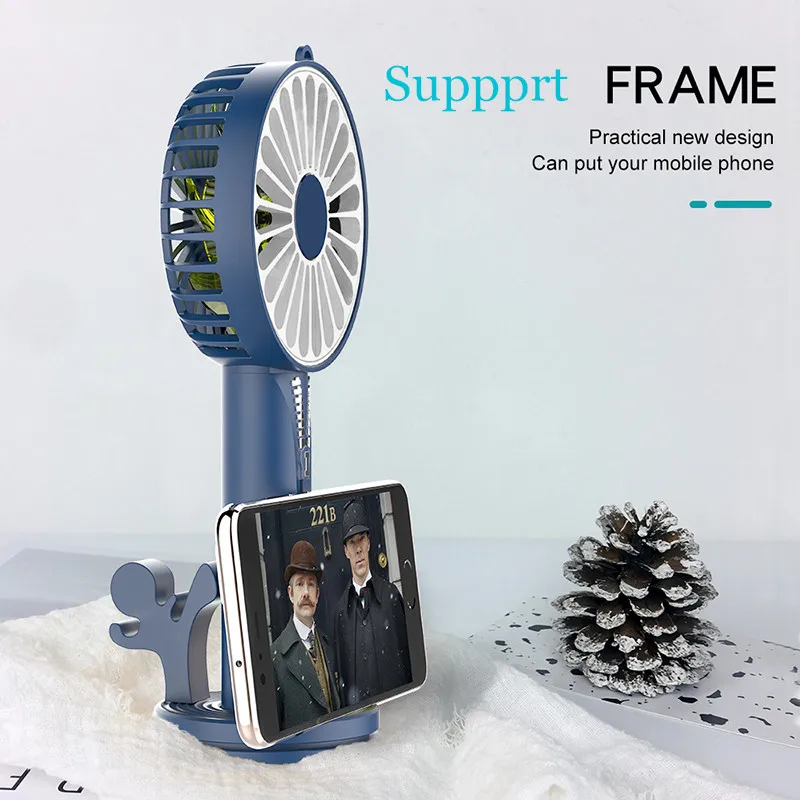 Портативный USB мини вентилятор на молнии офисный Электрический с зеркальным