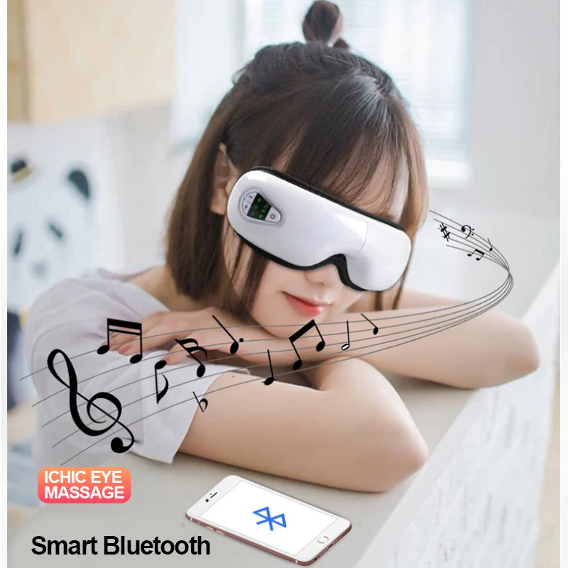 Электрический вибрирующий Bluetooth массажер для глаз OLOEY массажный прибор снятия