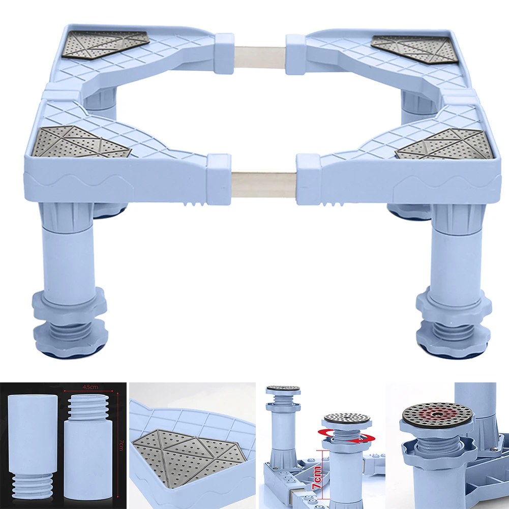 

Washing Machine Dryer Adjustable Anti-slip Refrigerator Stainless Steel Bracket Universal Multi-functional With Wheel Base Set