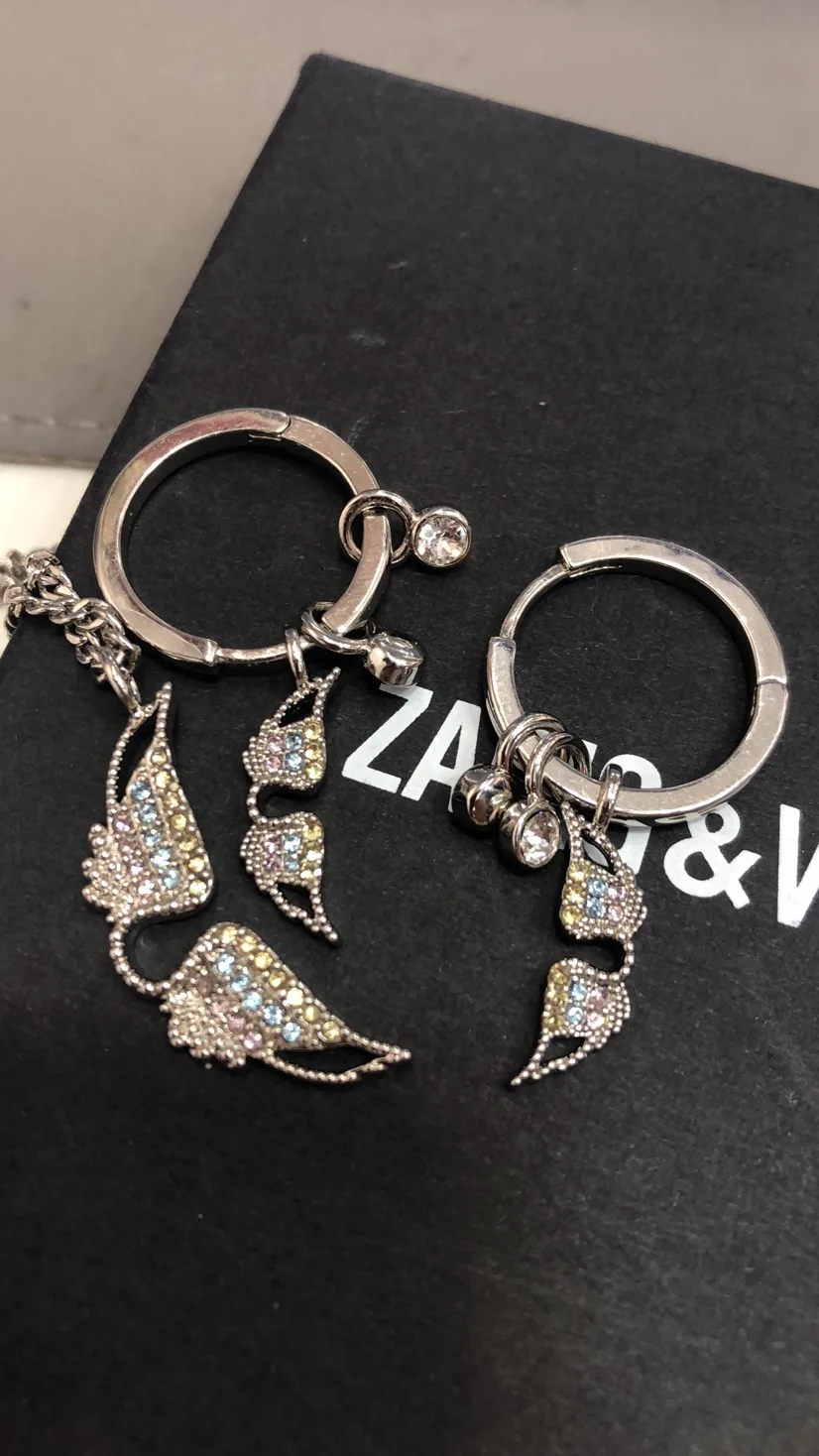 Модные кольца 2021 красочные серьги-кольца с бриллиантами золотое покрытие