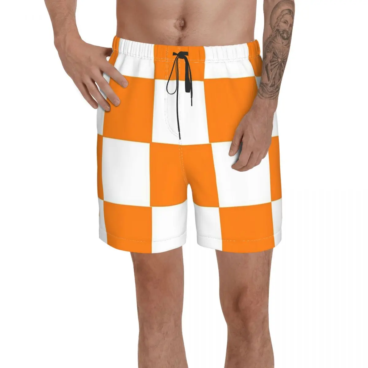 

Men Sweatpants Checkerboxes Surfing Beach Board Swim Trunks Sport Quick Dry Mesh Casual Pretty Cute Short for Adult