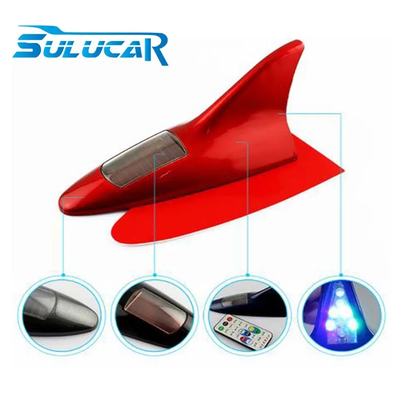 10 светодиодный новый тип авто Солнечный СВЕТОДИОДНЫЙ мигающий плавник акулы