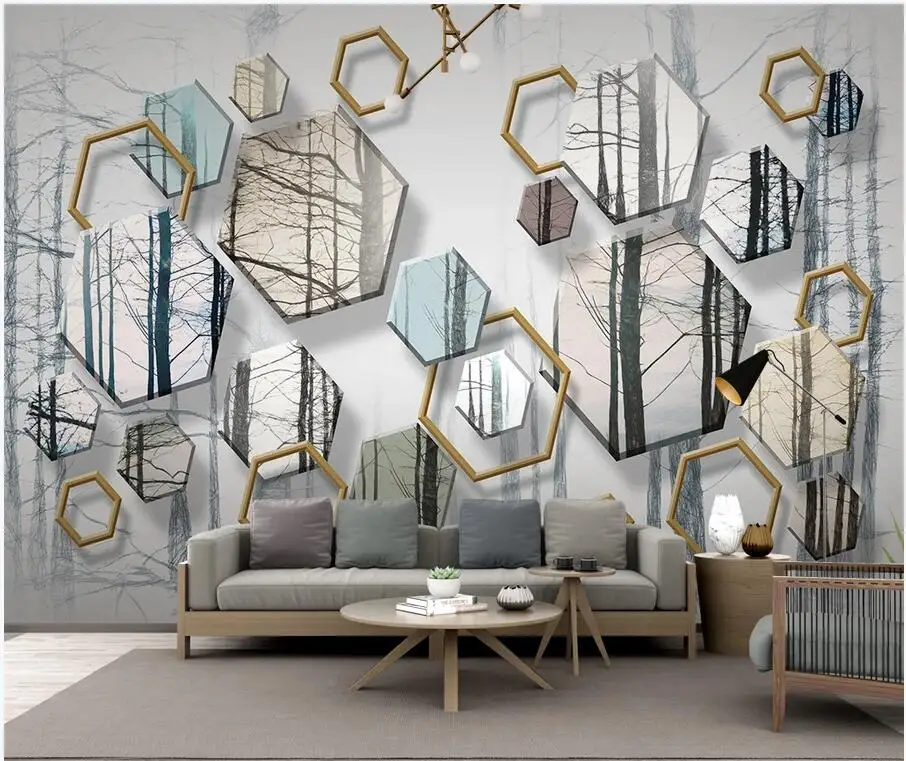 

WDBH пользовательские фото 3d обои для комнаты яркая Весенняя атмосфера лес дорога пейзаж Декор 3d настенные фрески обои для стен 3 d