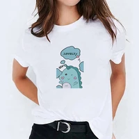 cartoon dinosaur t shirts women short sleeve tee women clothing with sleeves summer clothes for womens t shirt female tops 2021
