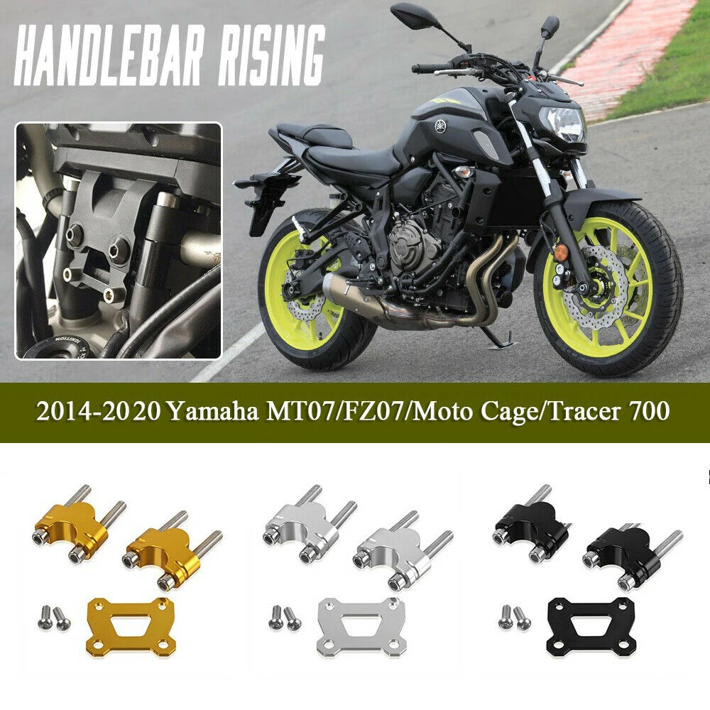 

Motorcycle 25MM Handlebar Riser Mount Clamp Handle Bar For YAMAHA MT07 FZ07 TRACER 700 FZ MT 07 Moto Cage 2018 2019 2020 MT-07
