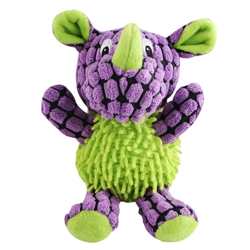 

4 Pcs Cartoon Cute Animal Shape Doll Pet Chew Molar Toy Set Gnawing Tooth Clean