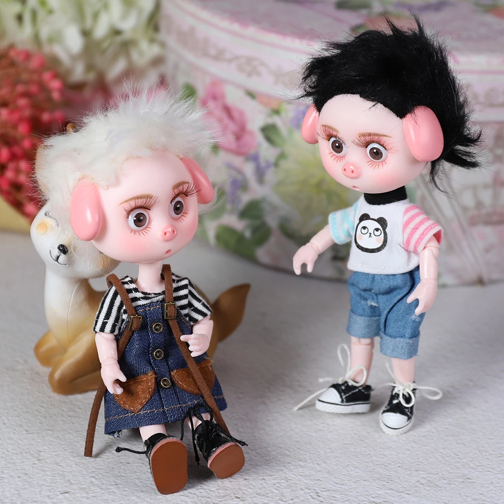 1/12 BJD DODO кукла 26 шарнирное тело 15 см мини счастливая свинка ob11 DBS с оборудованием