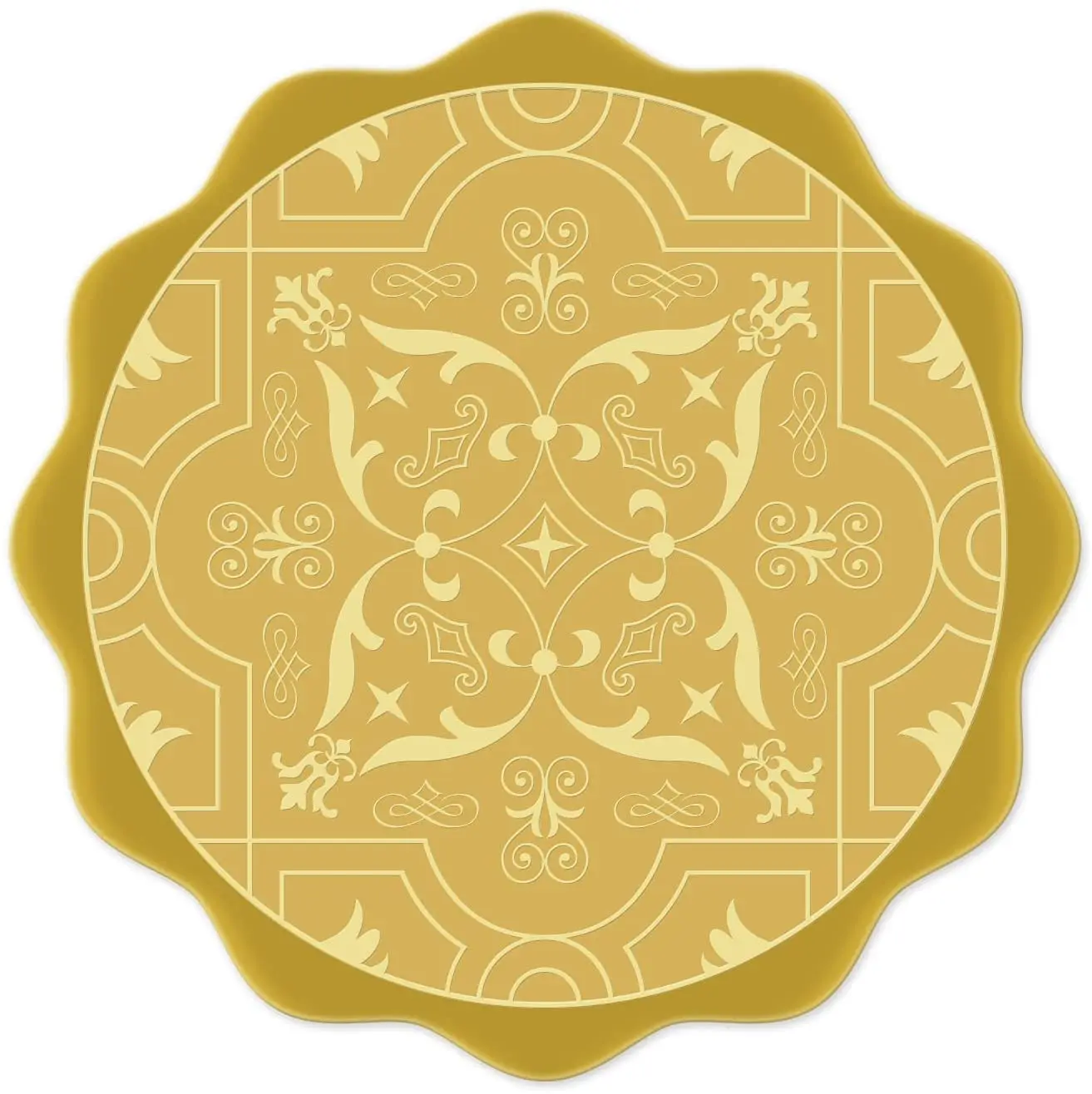 

Gold foil certificate stamp floral pattern 2 inch self-adhesive embossed stickers 100 notarized monogram embossed