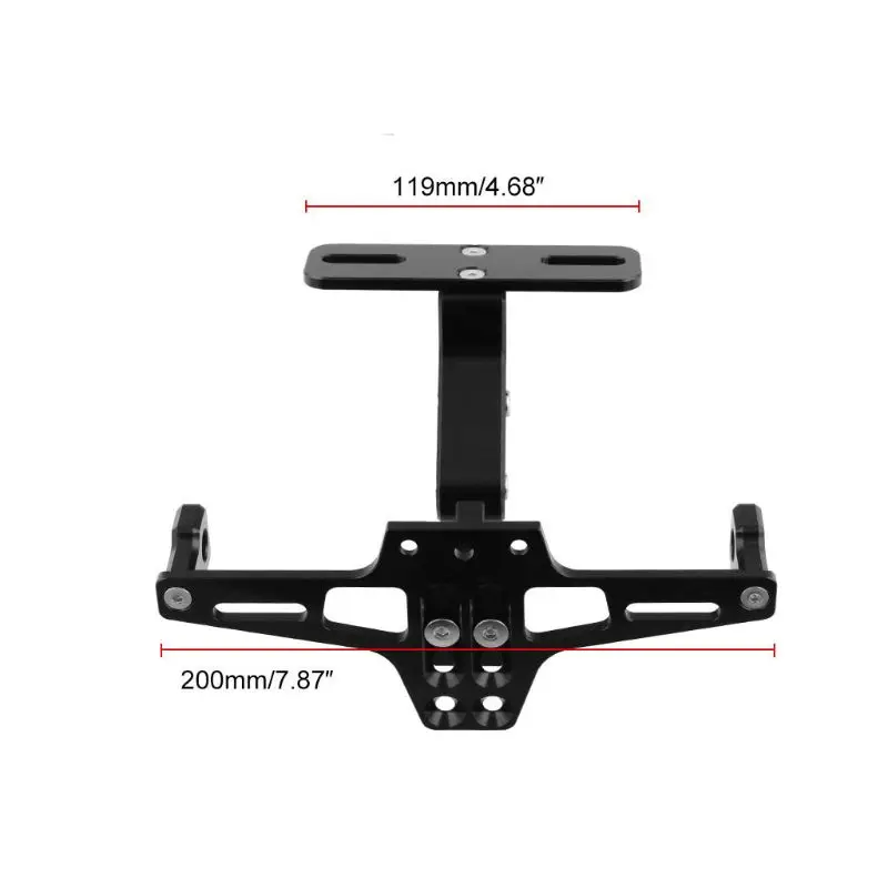 

Adjustable Motorcycle CNC License Number Plate Holder LED Light Mount Bracket