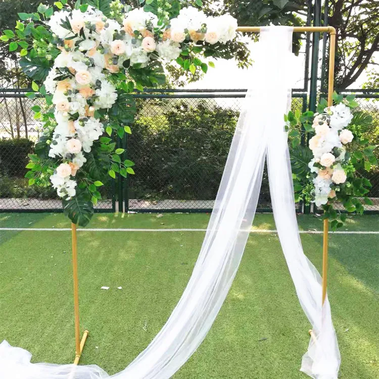 2*2 Meters wedding stage backdrops metal rack frame with fake flowers decorative flower stand event party square arch DIY shelf | Дом и сад