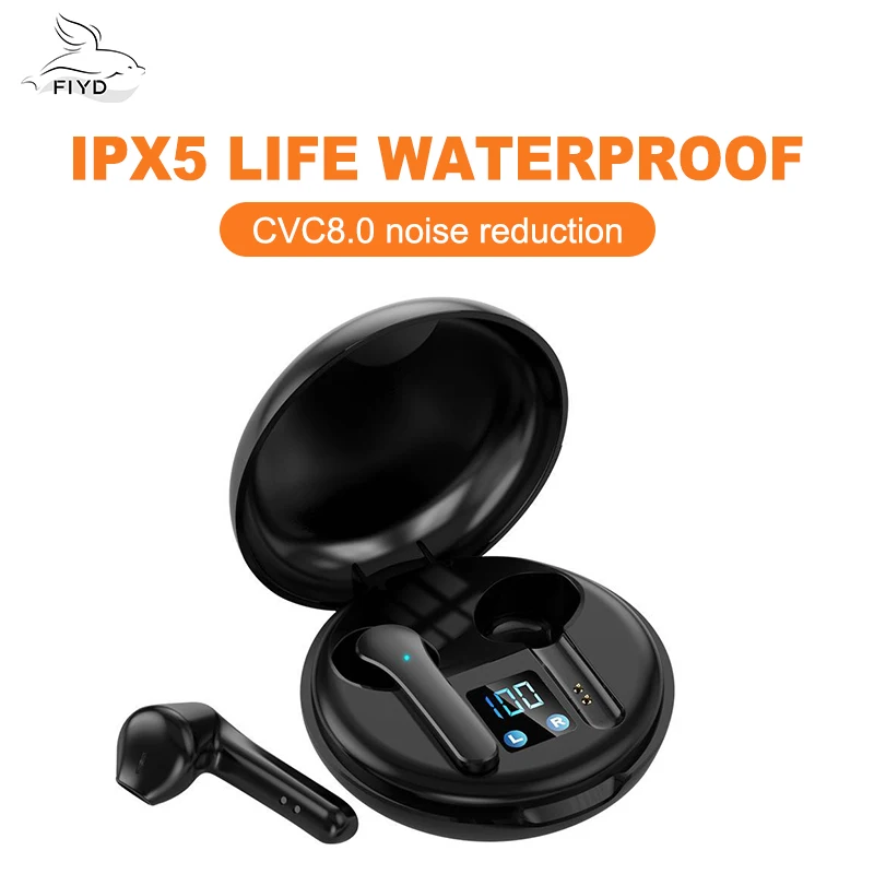 

Bluetooth компактная портативная зарядная коробка, Беспроводная стереогарнитура, водонепроницаемая гарнитура с шумоподавлением движения