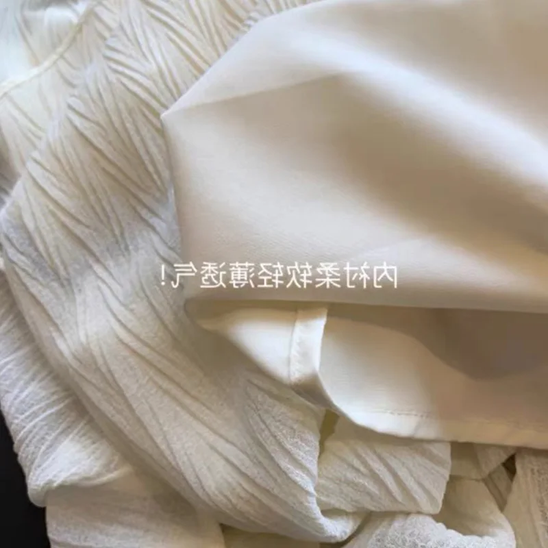 

Chiffon Dress Women 2021 Summer New V-Neck Women Loose Dresses Sweet Puff Sleeve Korean Solid Color Chic Female Chiffon Dress