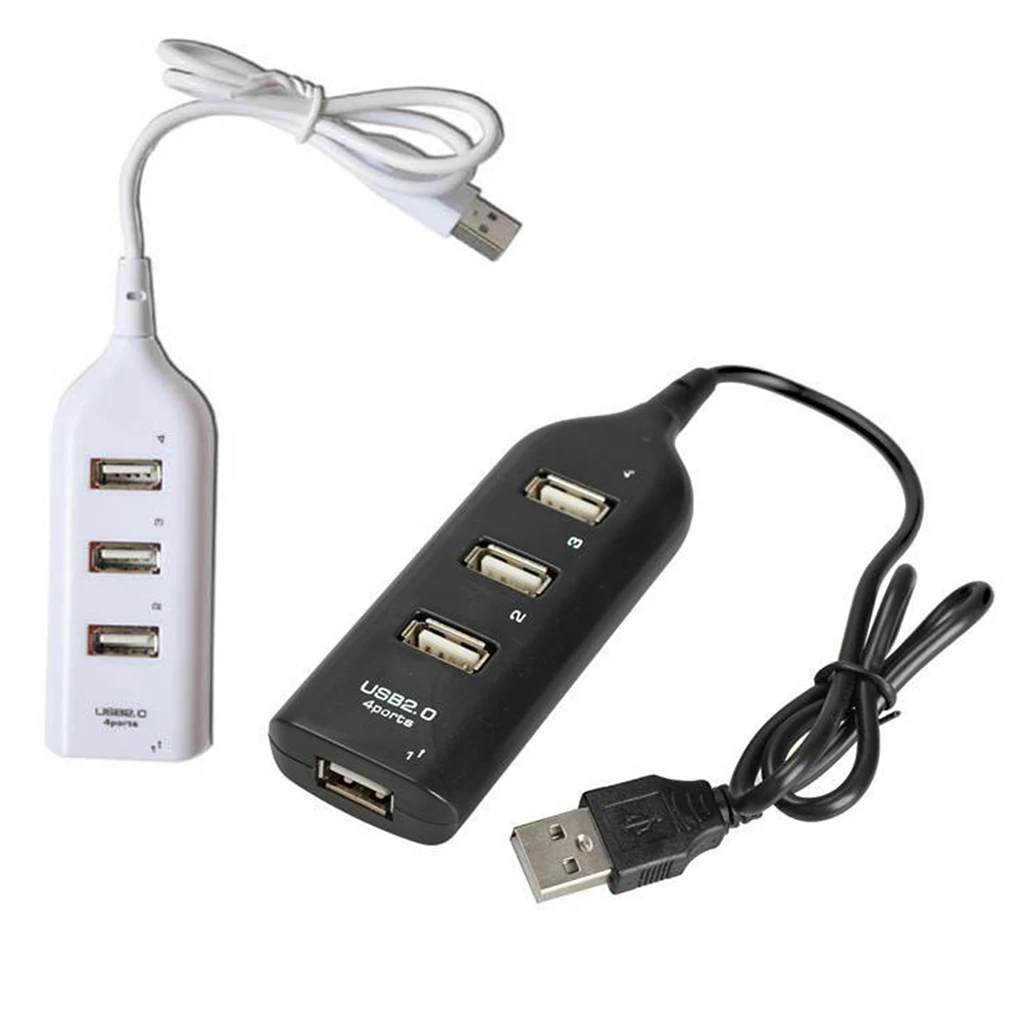 Новинка Портативный 4-портовый концентратор USB 2 0 переходник-расширитель с