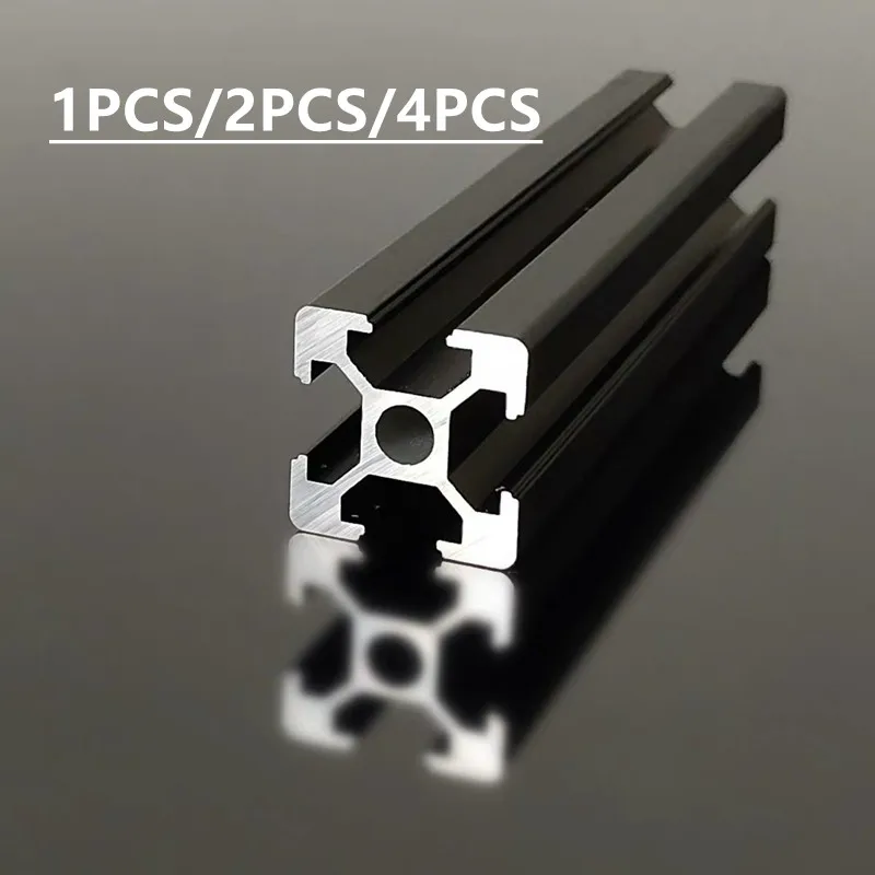 1pcs/2pcs/4pcs 100-1000mm 2020 2040 Black T-slot Aluminum Extrusions Aluminum Profiles Frame for CNC Laser Engraving Machine