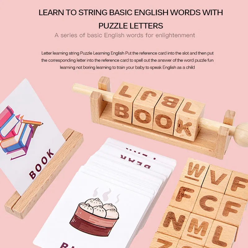 

Wooden Blocks To Spell The Word Multifunctional Wooden Educational Toys Preschooler Early Education Toys Kids Gift Toys