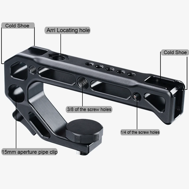 Универсальная ручка для камеры UURig R008 рукоятка с монитором холодным башмаком