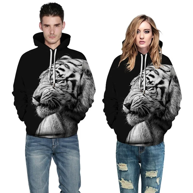 

Men 3D Hoodie Sweatshirt Animal Tiger Pattern Men Women Clothes Sweatshirts Spring Autumn Casual Oversized Pullovers Hoodies