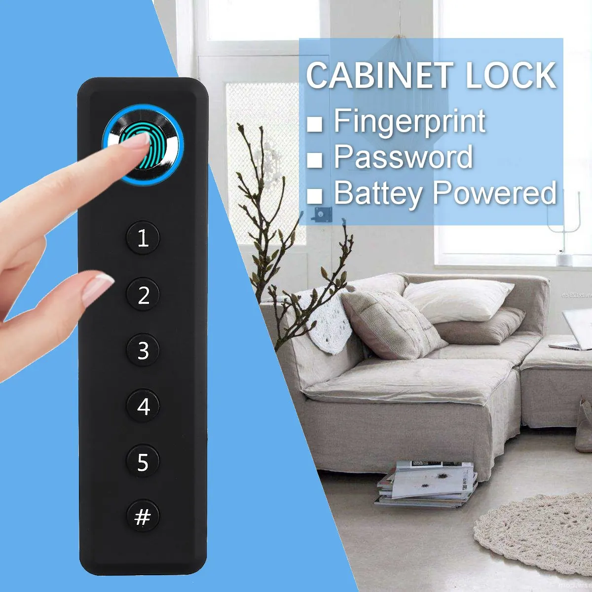 

Электронный смарт-замок, двухрежимный USB-замок для защиты от отпечатков пальцев, с Биометрическим паролем, с кодовым замком