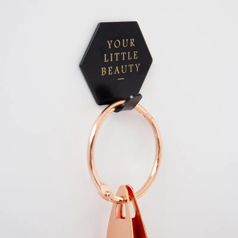 

4pcs Stainless Steel Hook Household Kitchen Wall Door Hook Hanger Creative Letter Cactus Key Bag Black White Kitchen Wall Hooks