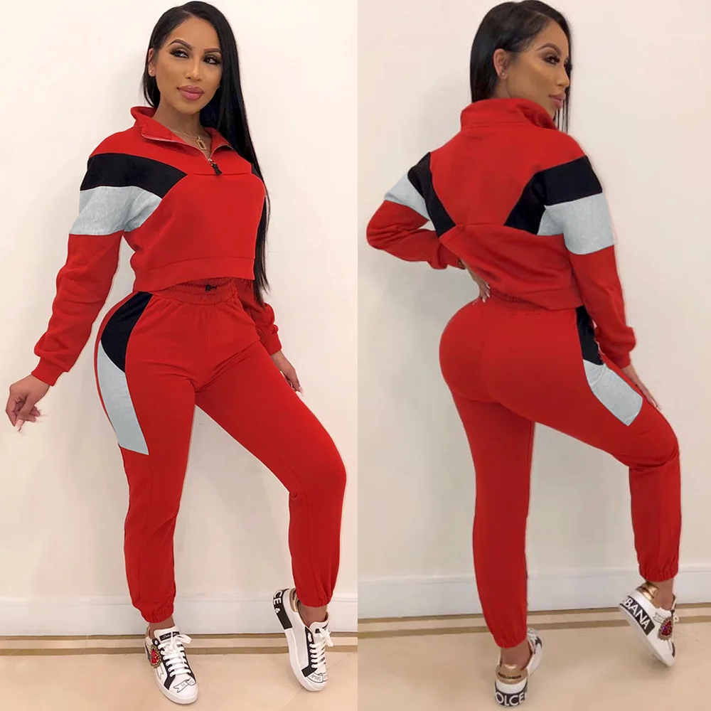 

ChocoMist Two-piece Casual Tracksuit Long Sleeve Women Pant Set K8855