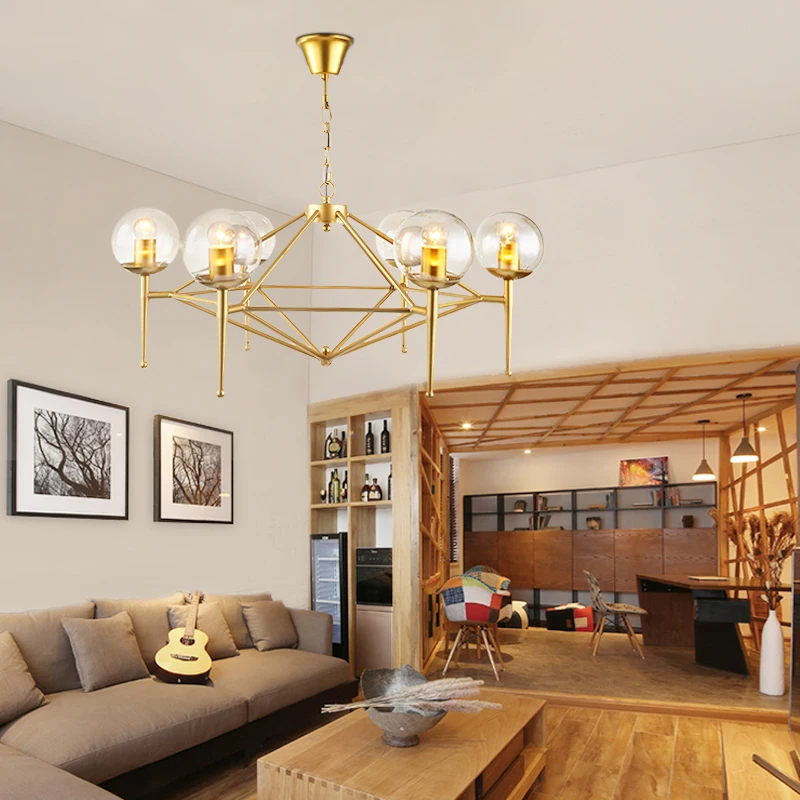 Светодиодная люстра в стиле пост-модерн комнатный потолочный светильник из