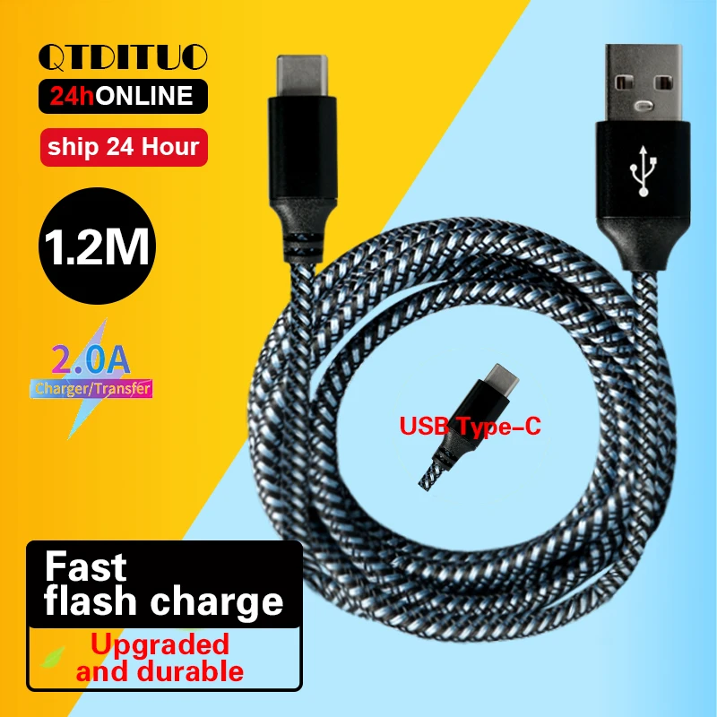 

Fast charging USB Type-C cable Fast charging cable 4.0 QC 3.0 is suitable for Xiaomi Samsung Huawei USBC mobile phone charger