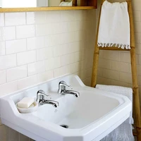 2pcs brass chrome bathroom sink taps single lever basin hot cold kitchen tap