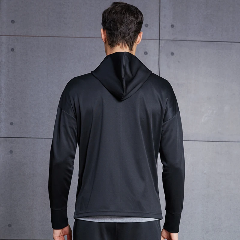 Vansydical, мужские спортивные куртки, спортивные куртки с капюшоном, на молнии, с длинным рукавом, Осень-зима, для улицы, для фитнеса, тренировки, бега, спортивная одежда, топы