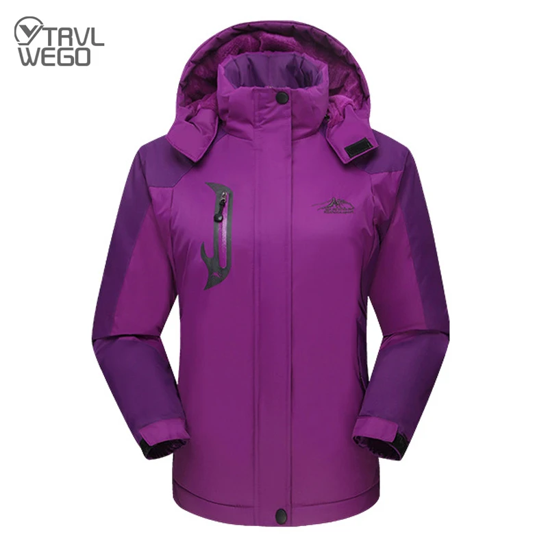 

TRVLWEGO Ski Jacket Men Women Waterproof Fleece Snow Thermal Coat For Outdoor Trekking Hiking Mountain Snowboard Plus Size 5XL