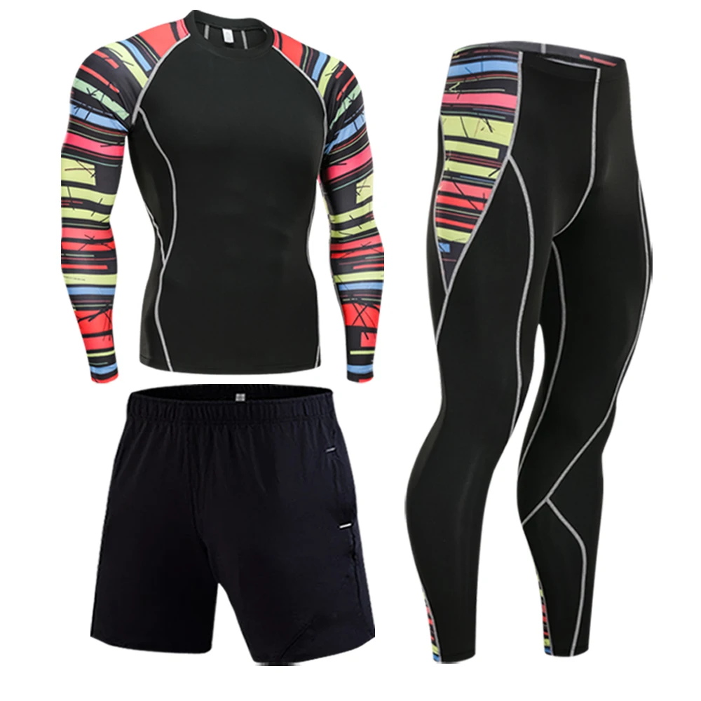 Men's fashion thermal underwear suit fitness primer primer compression sports suit underwear Long Johns men's brand