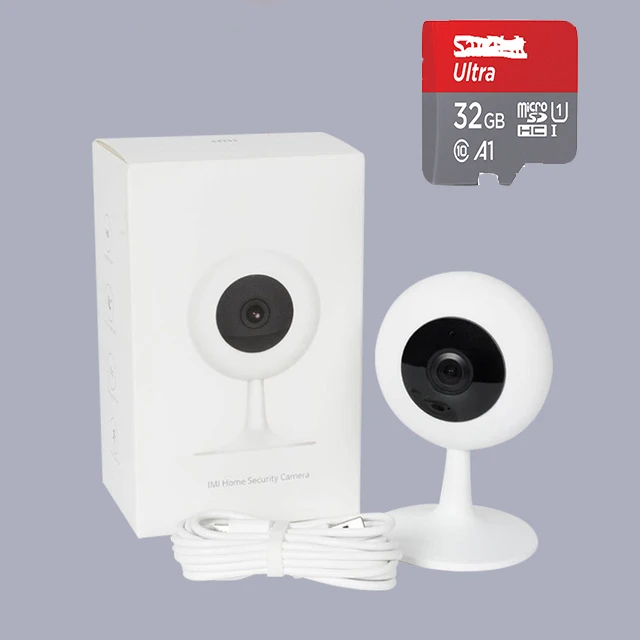 Смарт-Камера Xiaomi Mijia Xiaobai Populaire Versie 720 P HD Draadloze Wifi infrarwood Nachtzicht 100,4 Graden IP домашняя камера видеонаблюдения - Цветной: Add 32GB SD Card