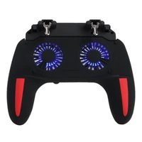 h10 gaming accessories handheld grip game controller joystick gamepad for pubg trigger dual cooling fan game cooler for phones