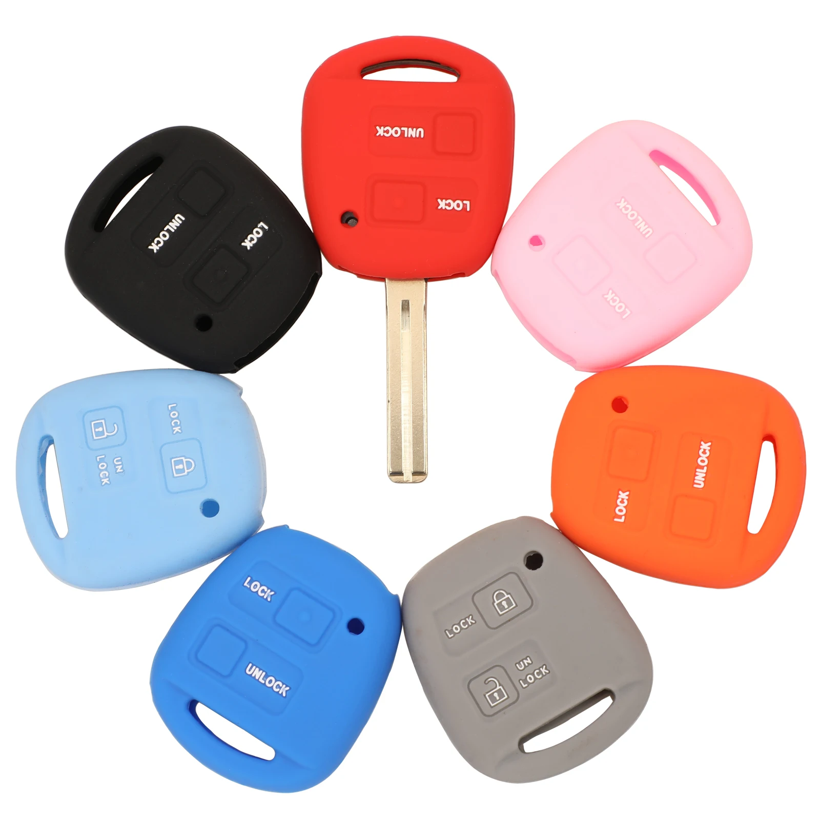 Новая одежда для маленькой девочки 2 кнопки силиконовый Автомобильный Брелок