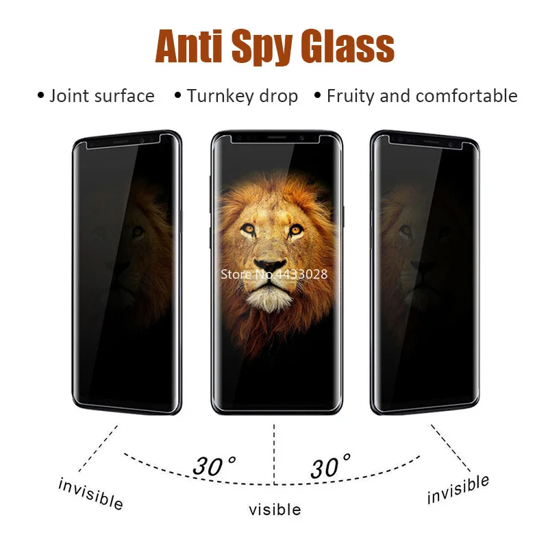 privacy tempered glass for samsung galaxy s21 s20 fe 5g s20 lite screen protector on s10 lite f41 anti spy glare protective film free global shipping