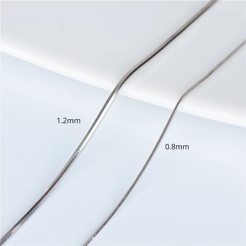 Настоящее чистое серебро 925 пробы восьмиугольная цепочка под змею короткое