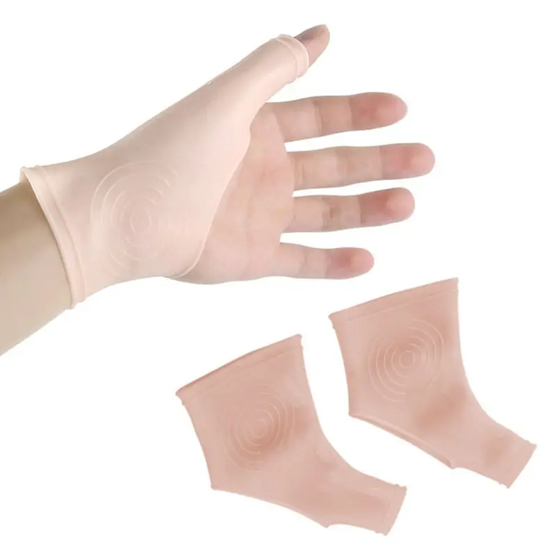 2 шт. пара силиконовых гелевых зажимов для запястья компрессионные перчатки без