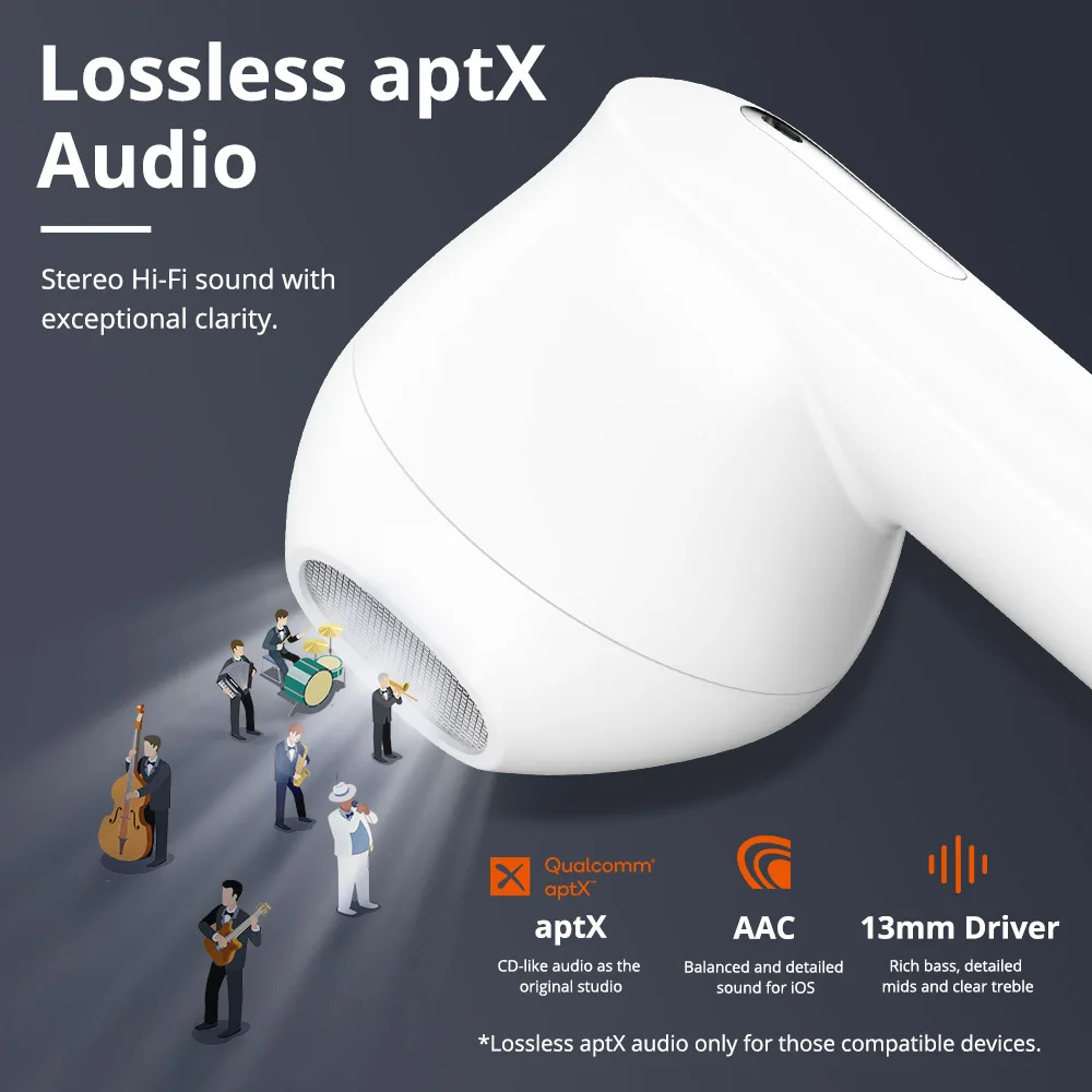 Tronsmart оникс Ace наушники вкладыши TWS Bluetooth 5 0 Беспроводной Шум отмены с 4 мя