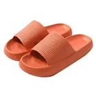 Шлепанцы женские на толстой платформе, мягкие Нескользящие, Эва, сланцы для дома и пола, для ванной комнаты, летняя обувь