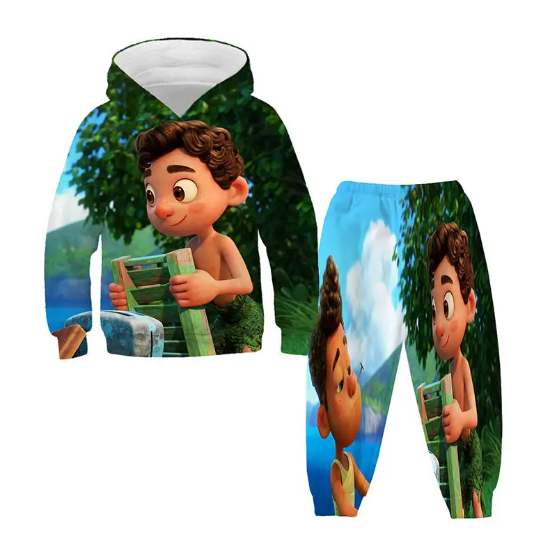 

New Luca-Children Hoodie 3D Printing Cartoon Sweatshirt Suit Street Fashion Boy Pullover Girls Autumn Cothes 4-14T