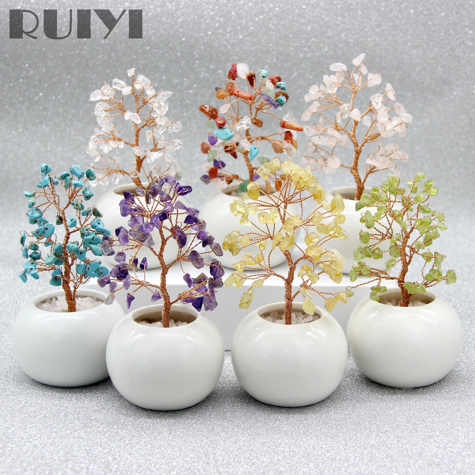 Ruiyi бусины из проволоки аметисты лимонные розы розовый кварц бирюзы перидоты