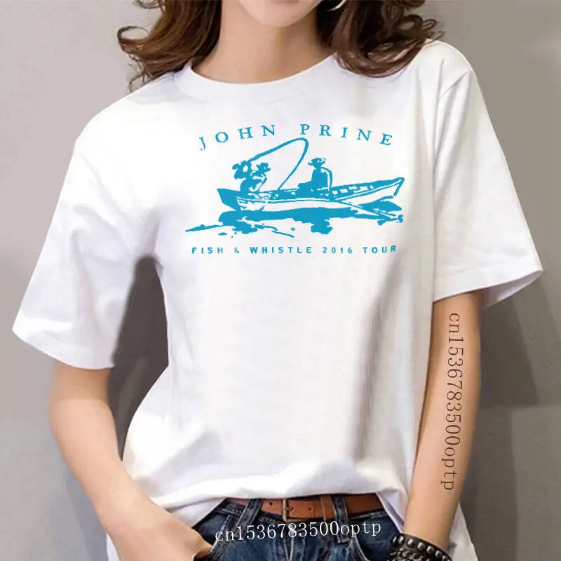 

John Prine Fish and Whistle Tour 2016 New T-Shirt women Size S to 3XL