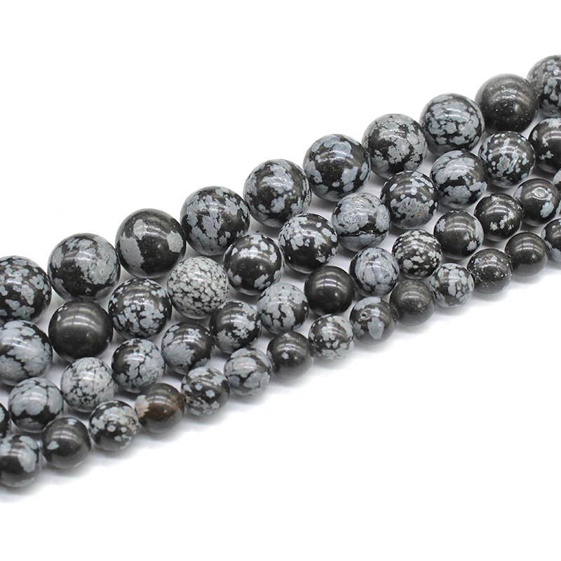 Натуральный камень обсидианом алебастра Круглые бусины для самостоятельного