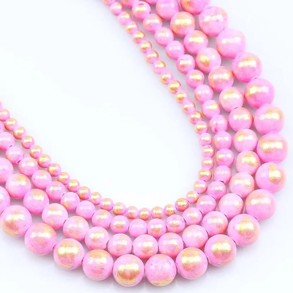 Фуксия Ляпис-лазури Нефритовые Камни Гладкие Круглые Бусины Разделитель Для Изготовления Ювелирных Изделий 4/6/8/10мм 15 дюймов Diy Браслет Perles On.