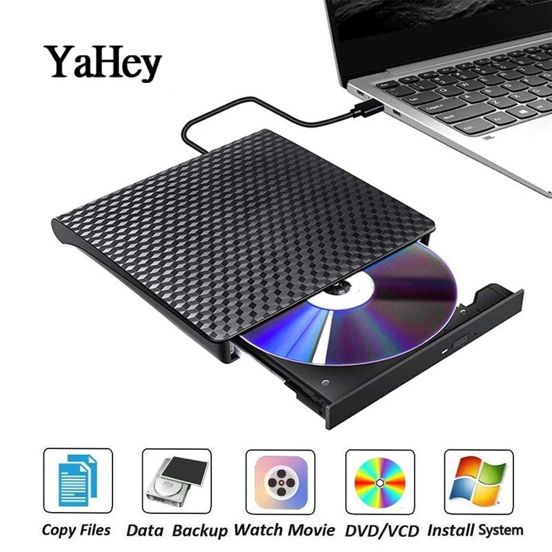 Внешний CD DVD привод Оптический DVD/Burner горелка Писатель плеер Тип C и USB 3 0 Поддержка