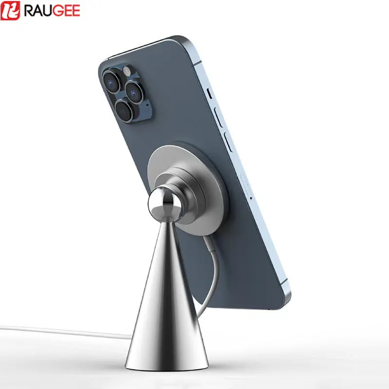 

Регулируемый магнитный держатель для сотового телефона iPhone 12 Pro Max 12, Мини магнитный держатель, беспроводное зарядное устройство, настольна...