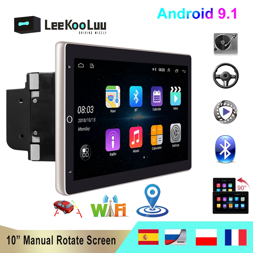 

LeeKooLuu 2 din Car Radio GPS Android Multimedia Player Universal 10" audio Navigation For Volkswagen Nissan Hyundai Kia Toyota