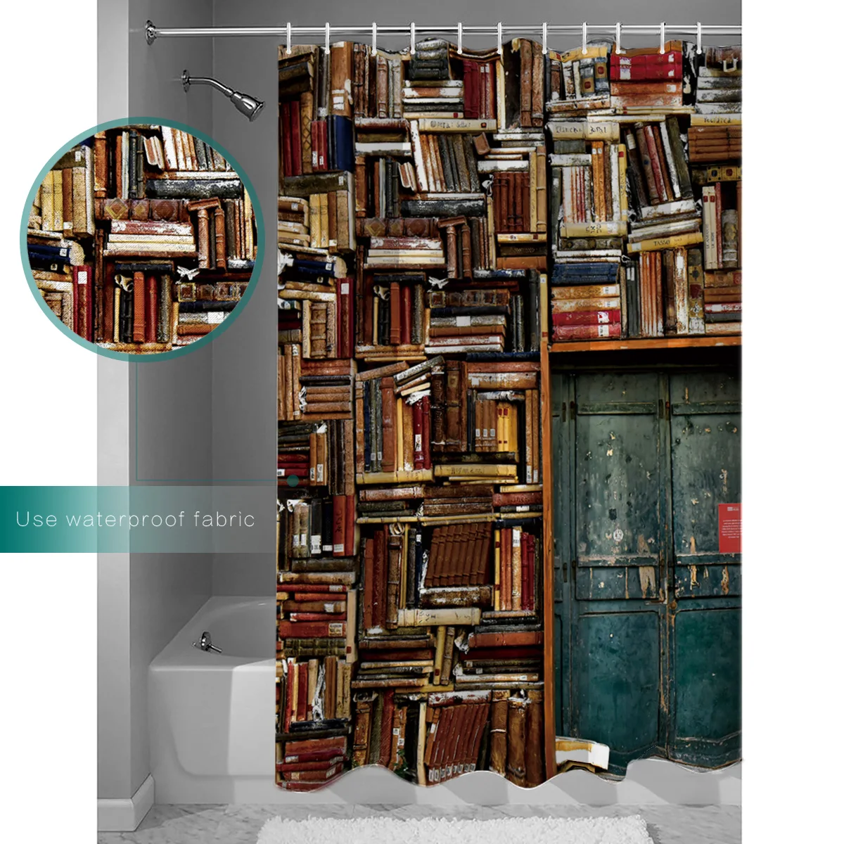 Занавеска для душа DEARHOUSE многослойная тканевая занавеска в виде книжки двери