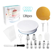 126pcs decorating kit household cake decorating supplies decorating kit for baking with multi shape icing tips and bags